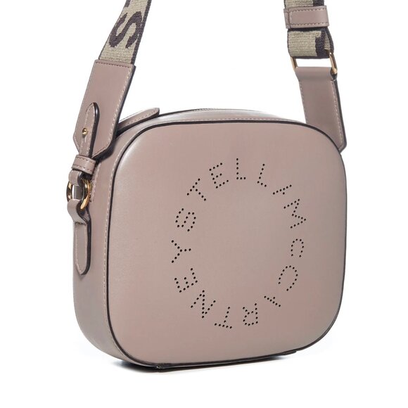 Stella McCartney Logo Camera Bag Crossbody Purse Womens Moss Taupe Vegan Leather - Picture 3 of 16
